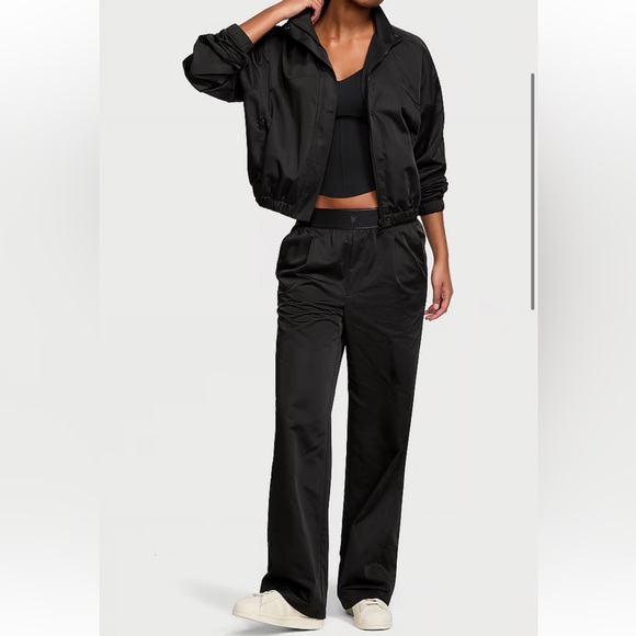 VICTORIAS SECRET | Lux Glossy Sport Wide-Leg Pants - Picture 2 of 8